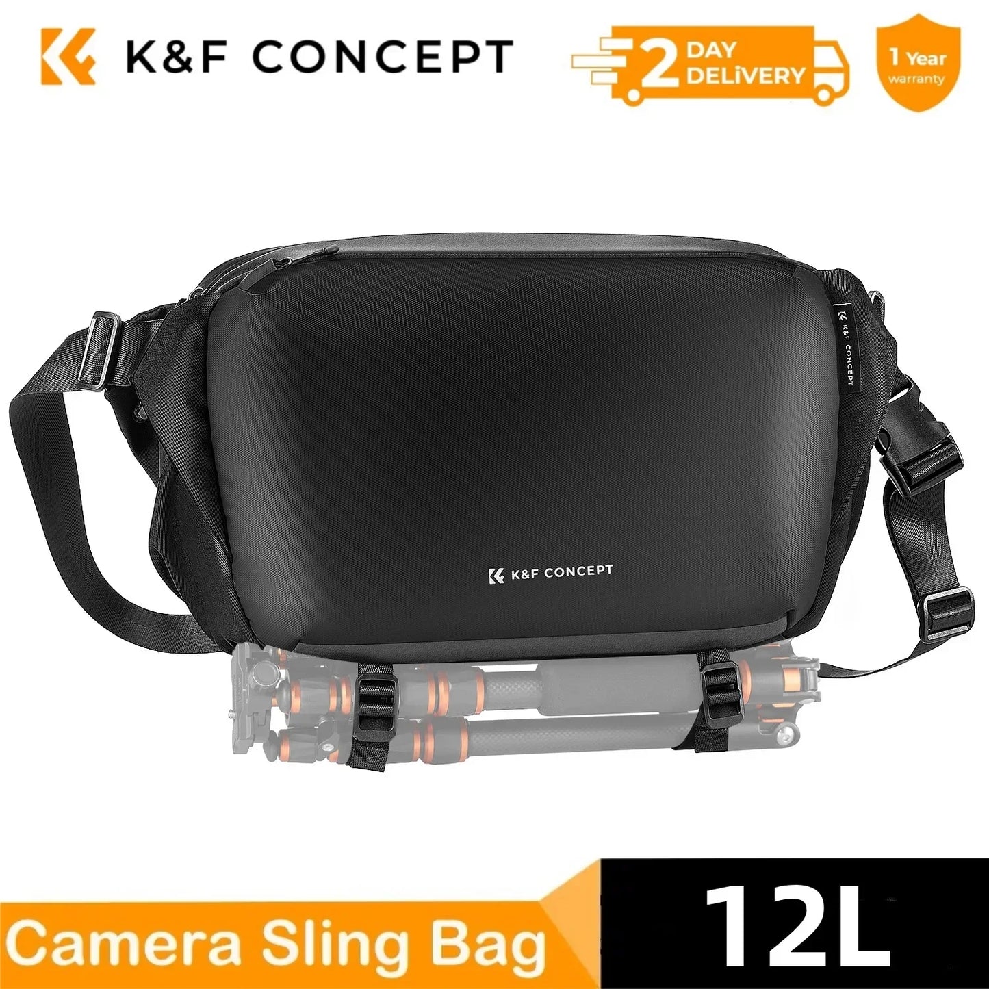 K&F Concept 10L/12L Camera Sling Bag for DSLR & Mirrorless Cameras