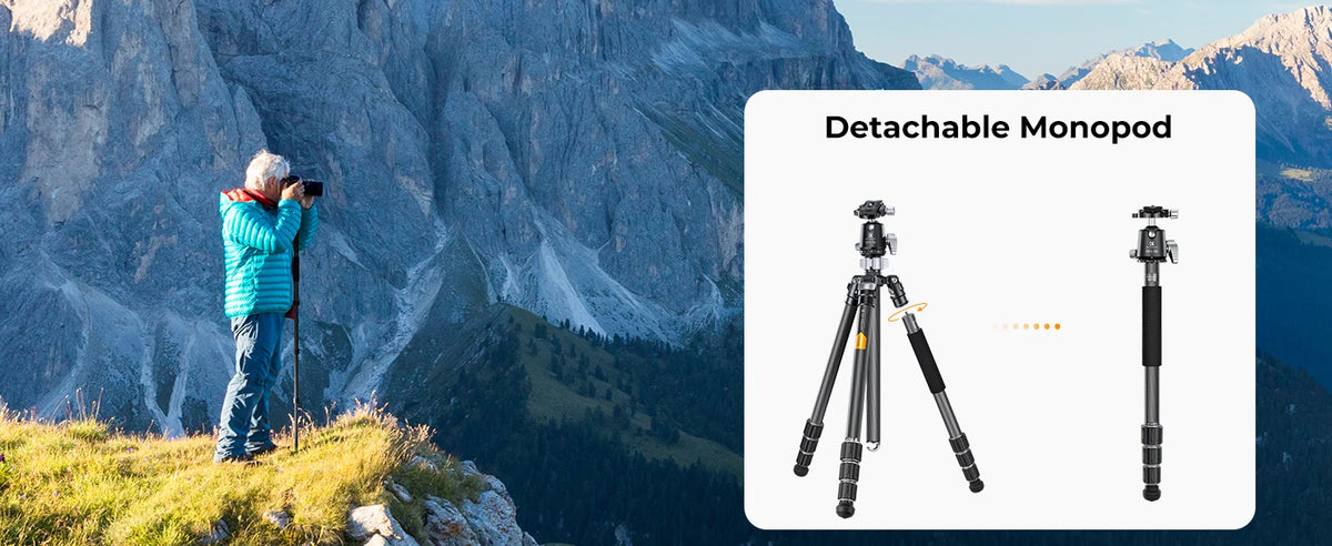 K&F X284C4 Carbon Fibre Tripod with BH-36 Ball Head