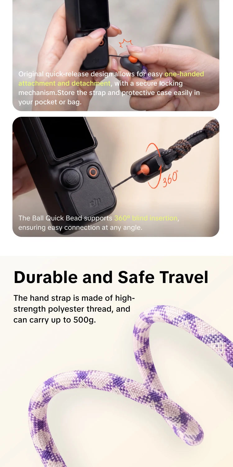 PGYTECH Quick Release Hand Strap for DJI Osmo Pocket 3 / 4