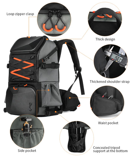 K&F 32L/25L 2-in-1 Camera Backpack and Sling Bag