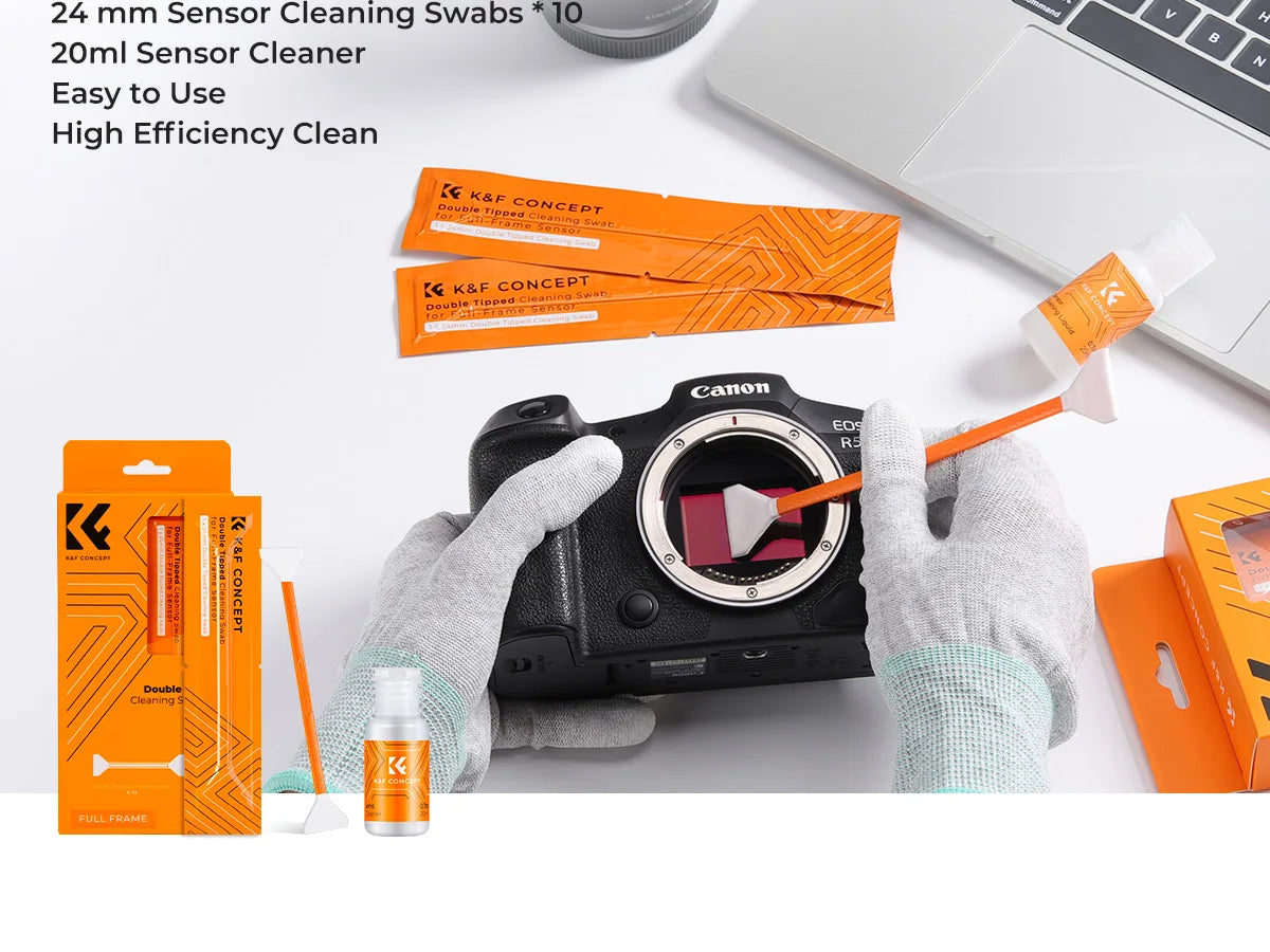 K&F Concept 10-Pack Camera Sensor Cleaning Swab Kit
