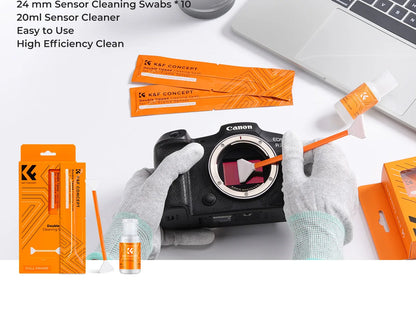 K&F Concept 10-Pack Camera Sensor Cleaning Swab Kit