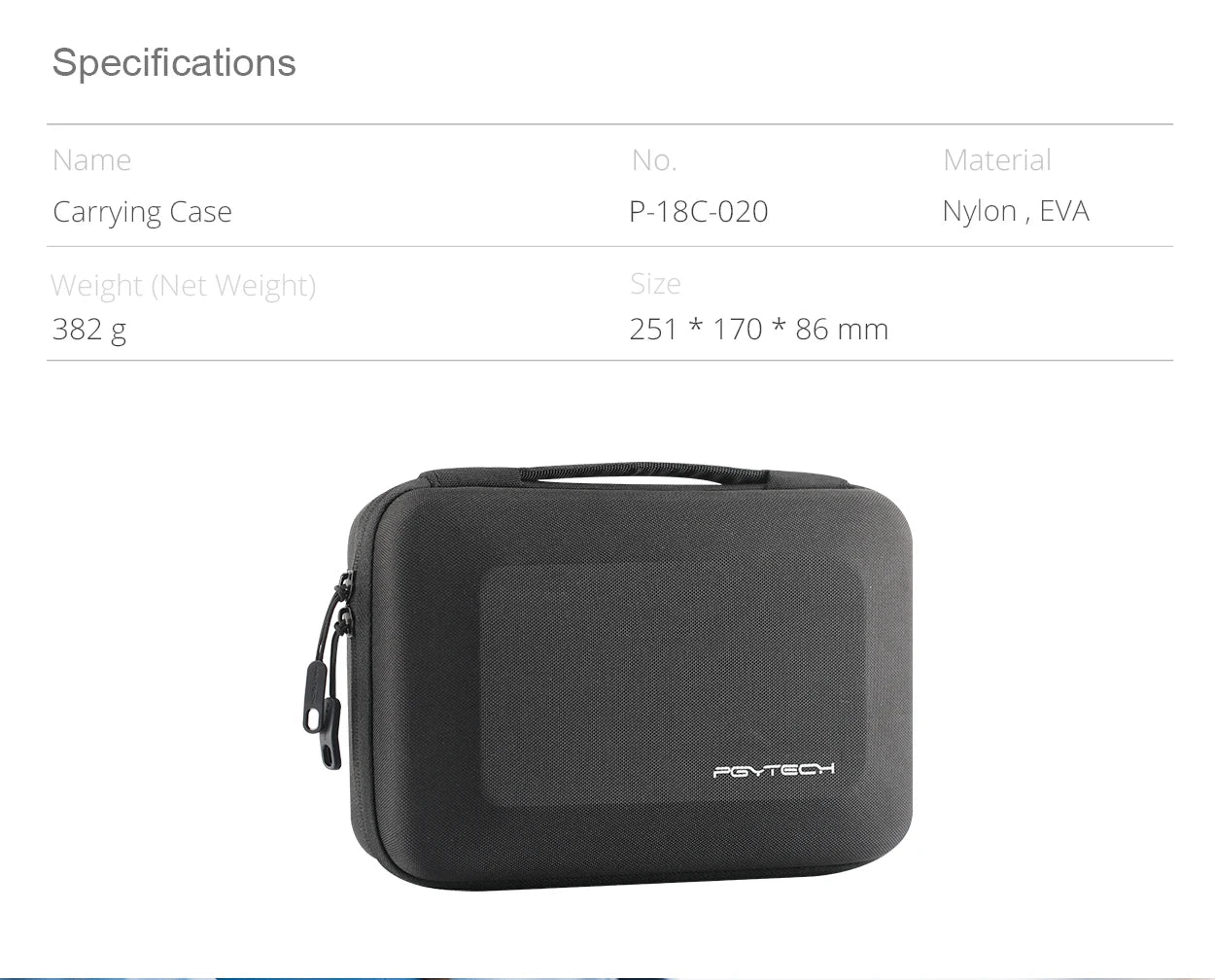 PGYTECH Carrying Case for DJI Pocket & Action Cameras