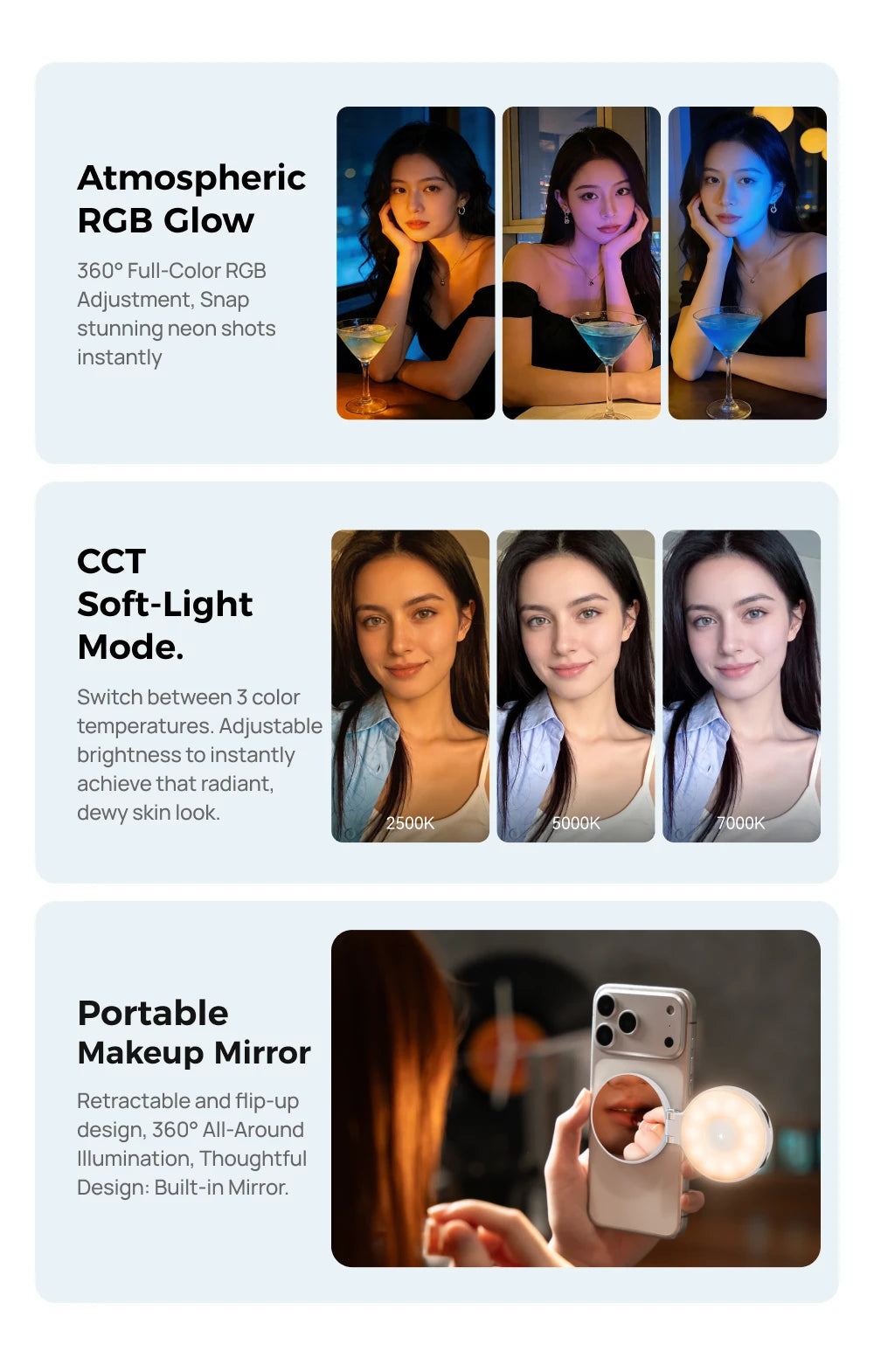 TELESIN Magnetic Smartphone Camera Grip with Remote