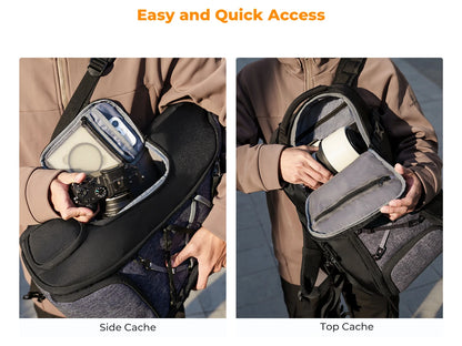 K&F Concept 25L/32L Large Camera Backpack with 15-Inch Laptop Compartment