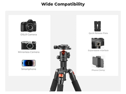 K&F 52cm Desktop Mini Tripod with Ball Head