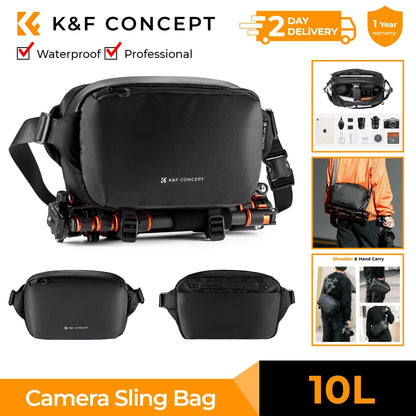 K&F Concept 10L/12L Camera Sling Bag for DSLR & Mirrorless Cameras