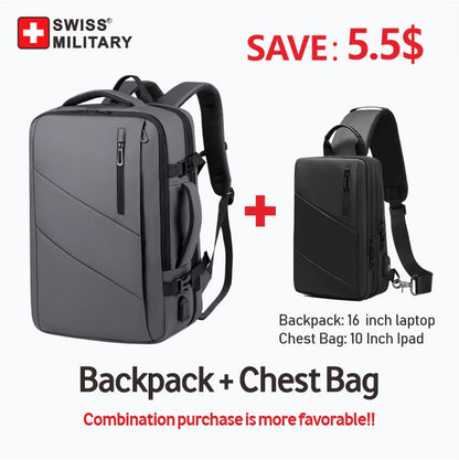 Swiss Military Expandable Travel Laptop Backpack