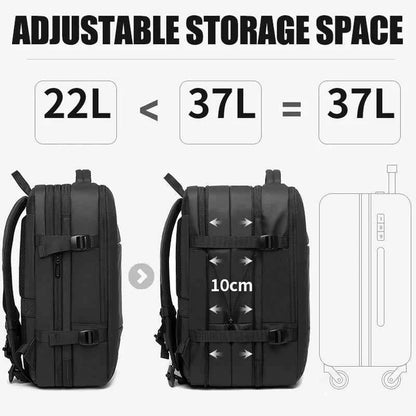 BANGE 17.3 Inch Expandable Travel Backpack with USB Port