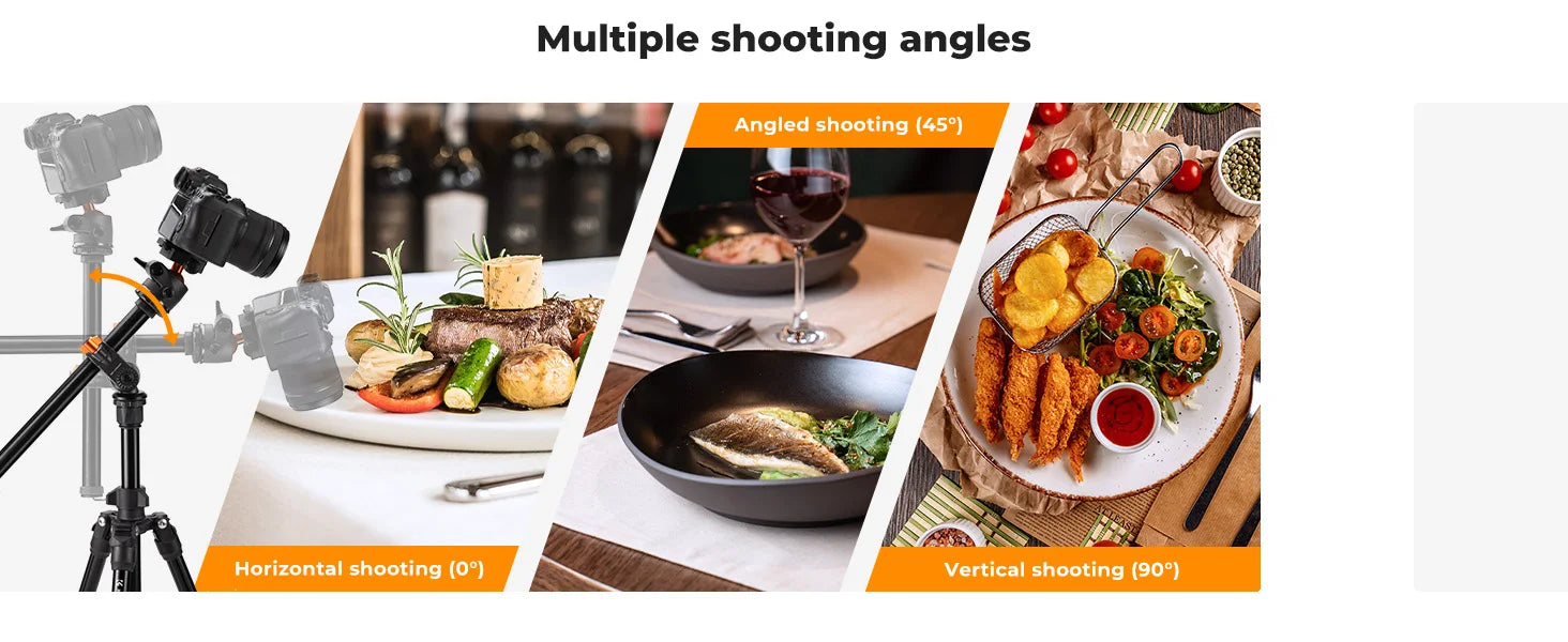 K&F Concept 76.7-Inch Rotatable Multi-Angle Camera Tripod