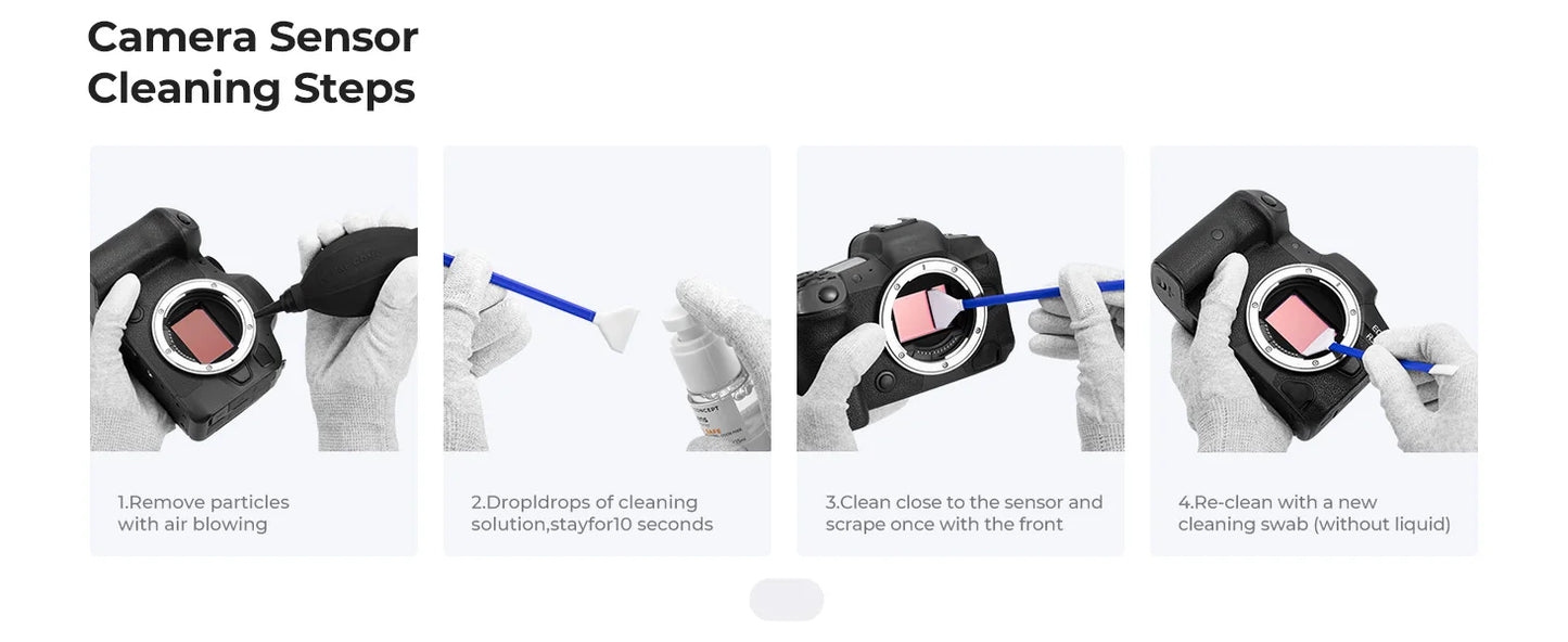 K&F Concept 2-in-1 Camera Sensor Cleaning Swab Kit