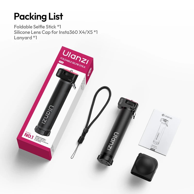 Ulanzi MT98 Invisible Selfie Stick 57cm for Action Cameras