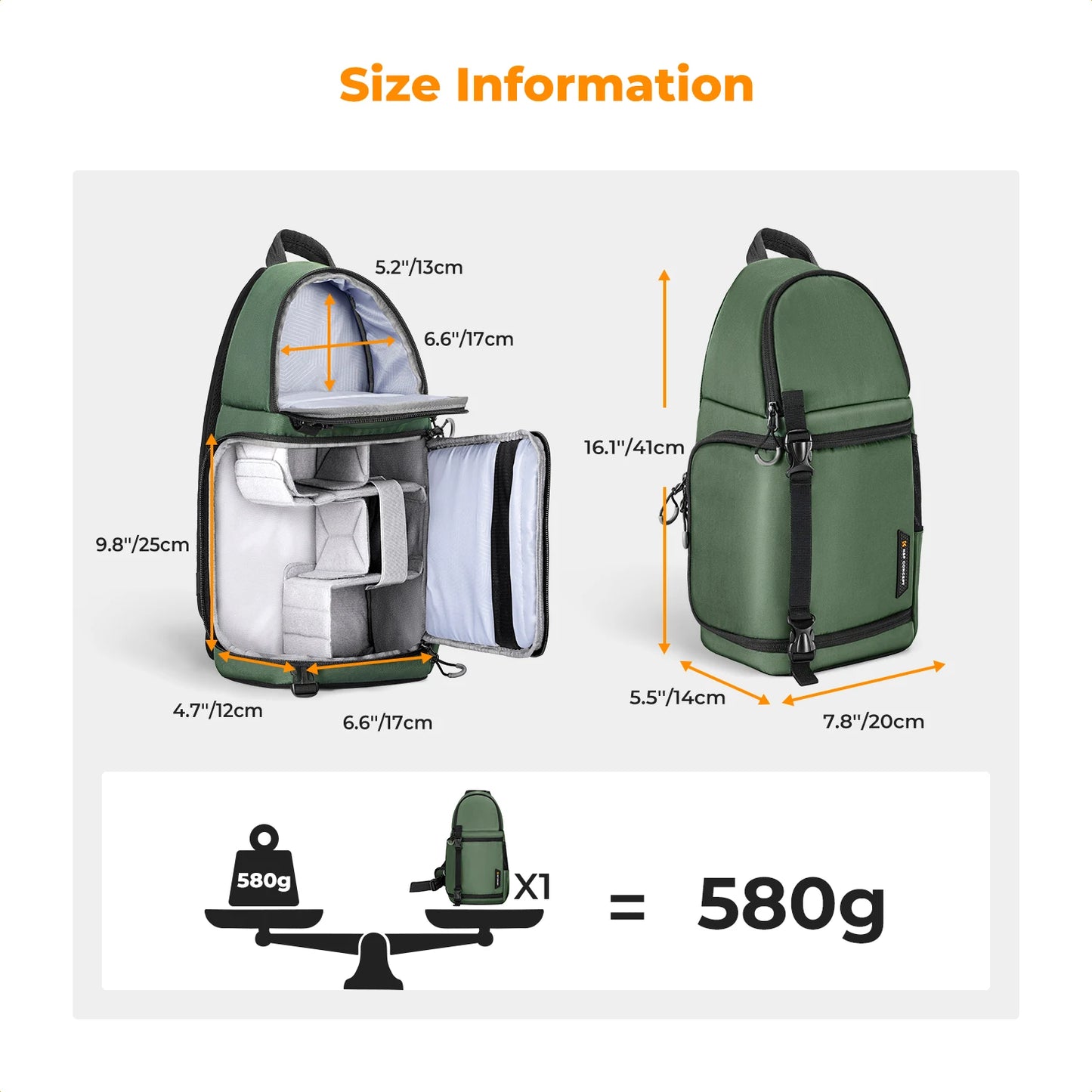 K&F Outdoor Camera Sling Backpack