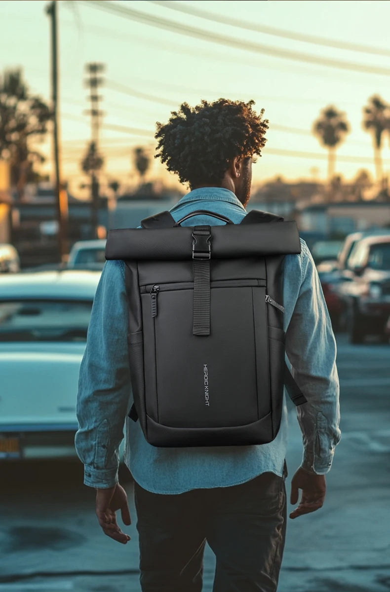 Heroic Knight Expandable Rolltop Laptop Backpack