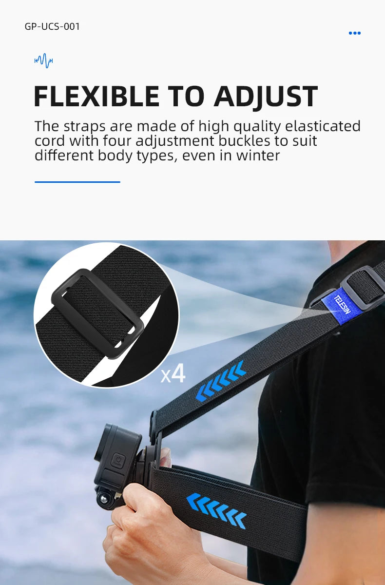 TELESIN Action Camera Chest Harness Mount
