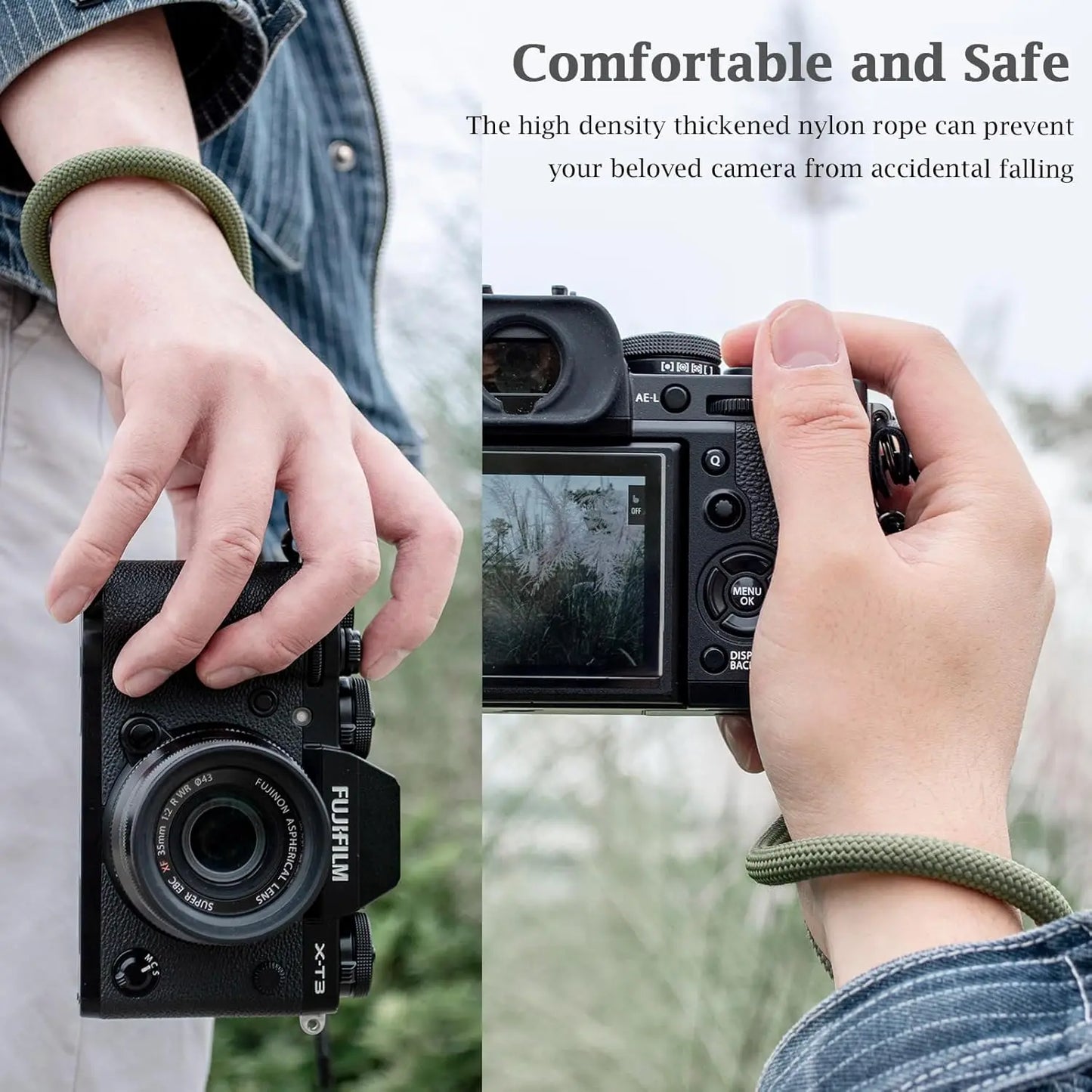 Camera Hub Essentials Compact Rope Camera Wrist Strap - Blue