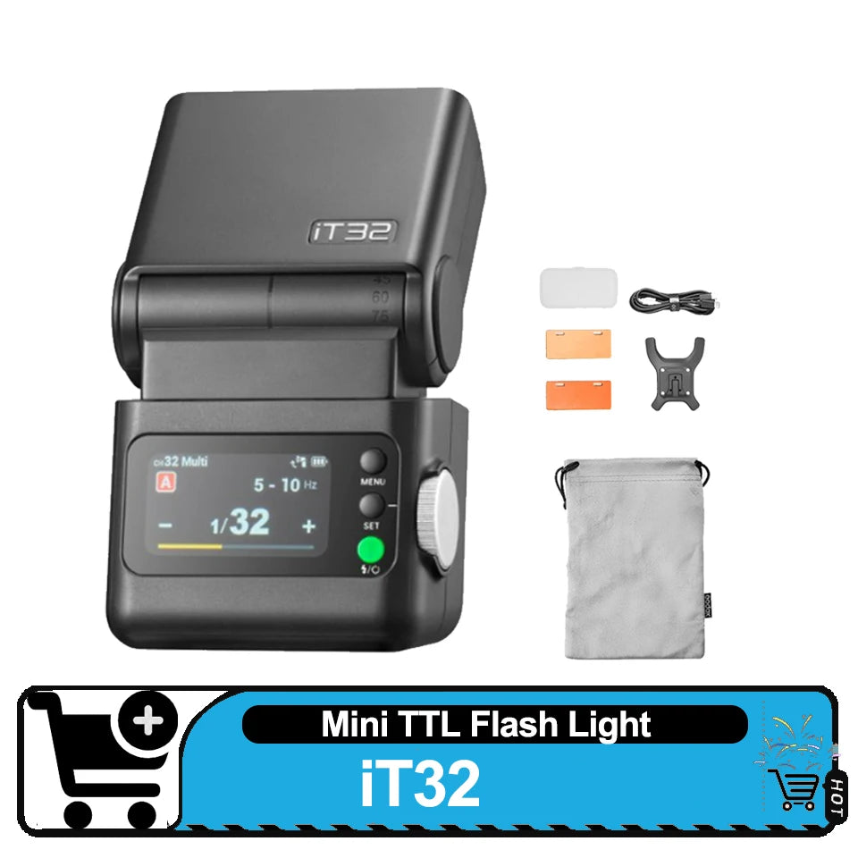 Godox X5 TTL Wireless Flash Trigger and iT32 Mini Flash Kit