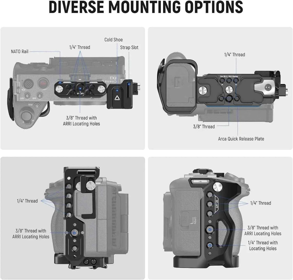 NEEWER Camera Cage for Sony FX3 and FX30