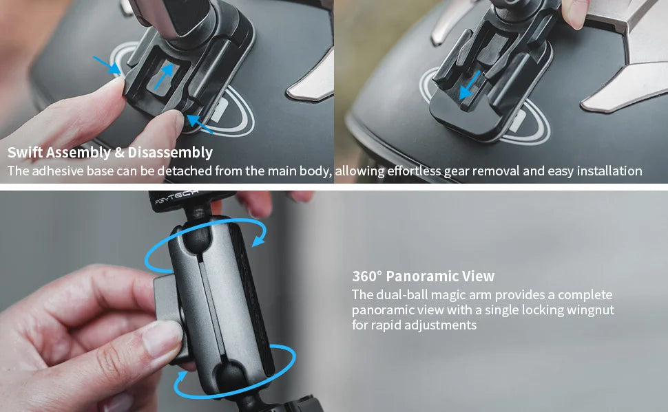 PGYTECH CapLock Action Camera Helmet Mount