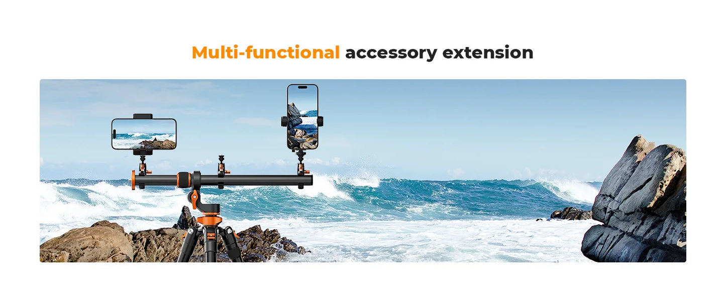 K&F 230cm Overhead Camera Tripod with Fluid Head