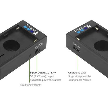 NP-F Battery Plate Adapter with NP-FW50 Dummy Battery Coupler