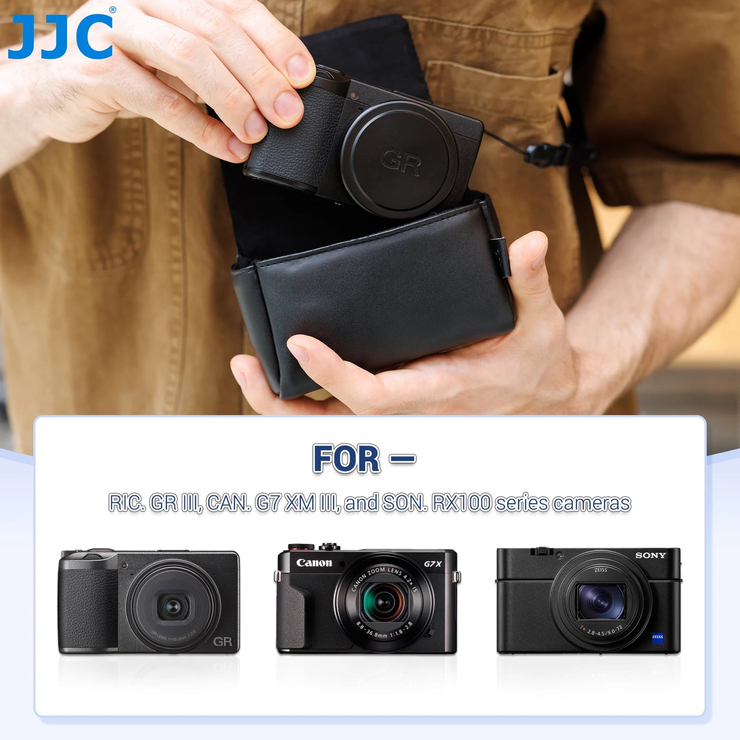 JJC Compact Camera Case for Ricoh GR IV/GR III & Sony RX100