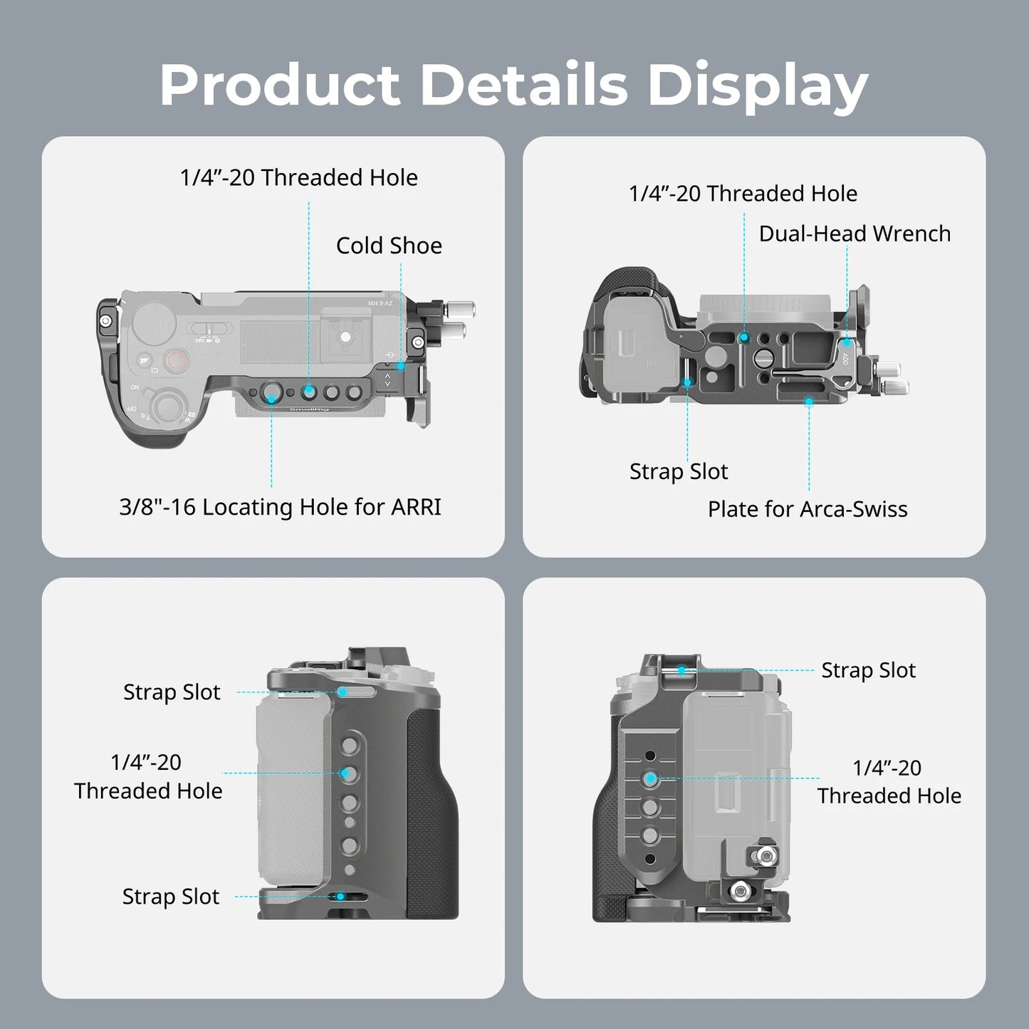 SmallRig 4949 HawkLock Cage Kit for Sony ZV-E10 II