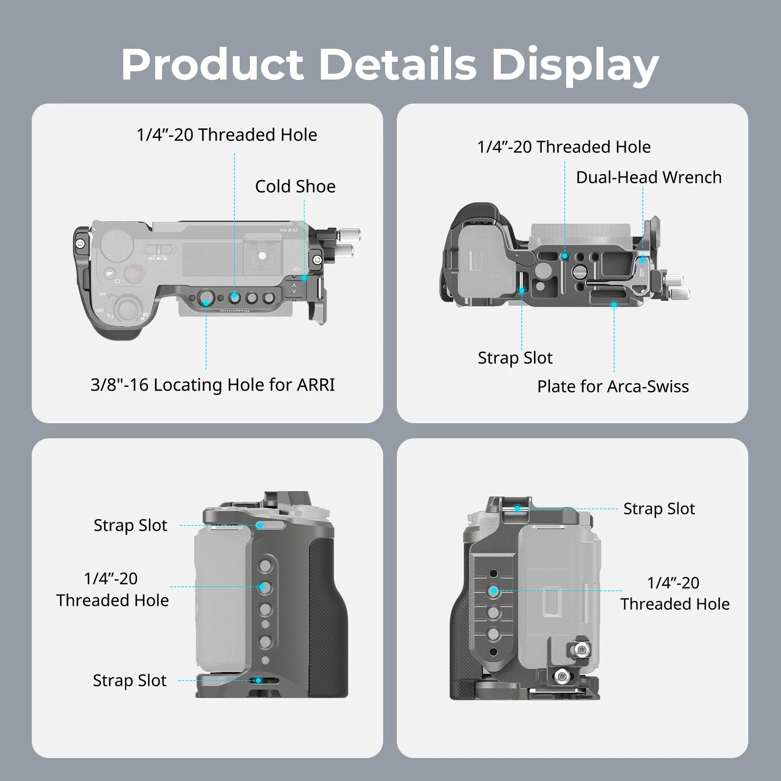 SmallRig 4949 HawkLock Cage Kit for Sony ZV-E10 II