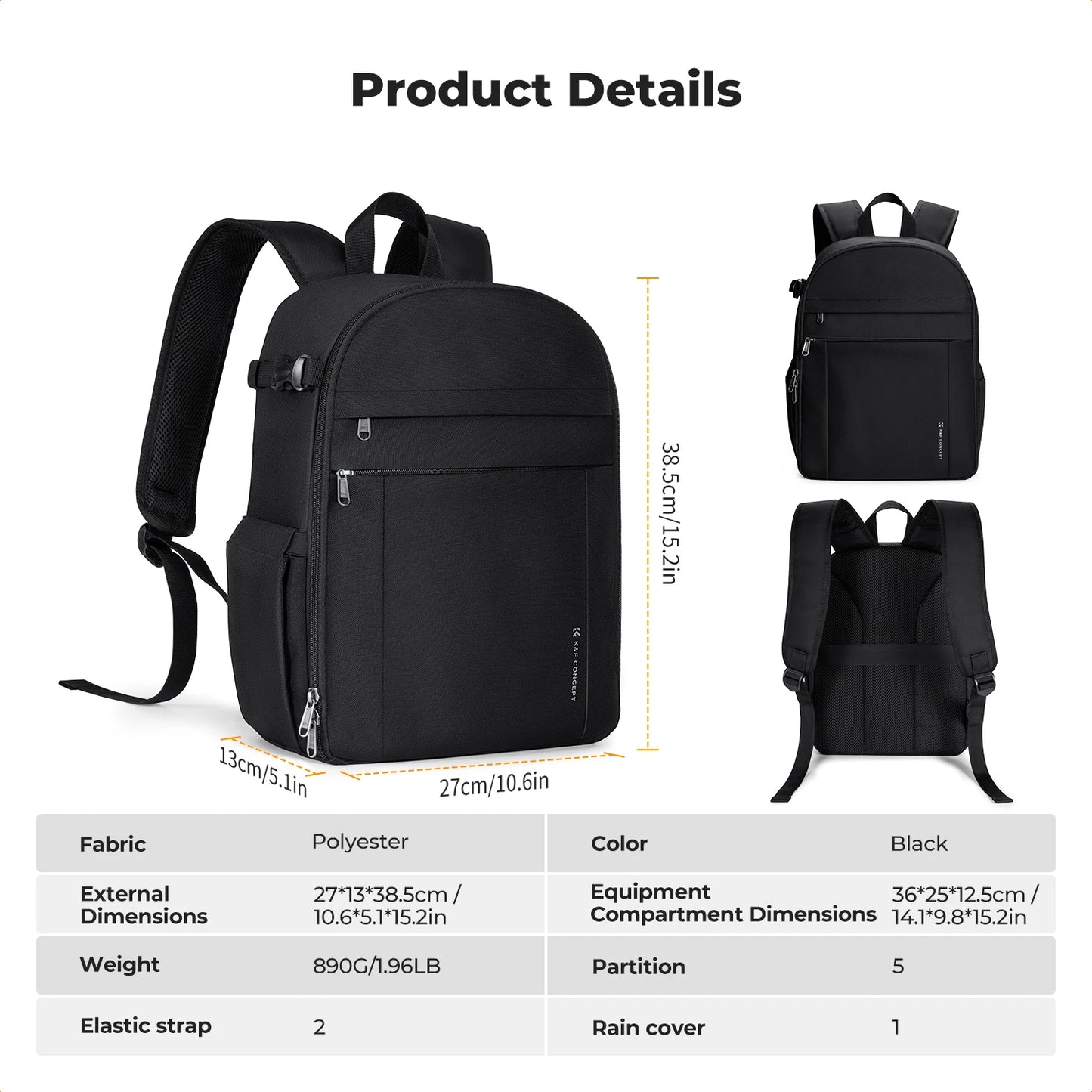 K&F Concept 13L Lightweight Camera Backpack