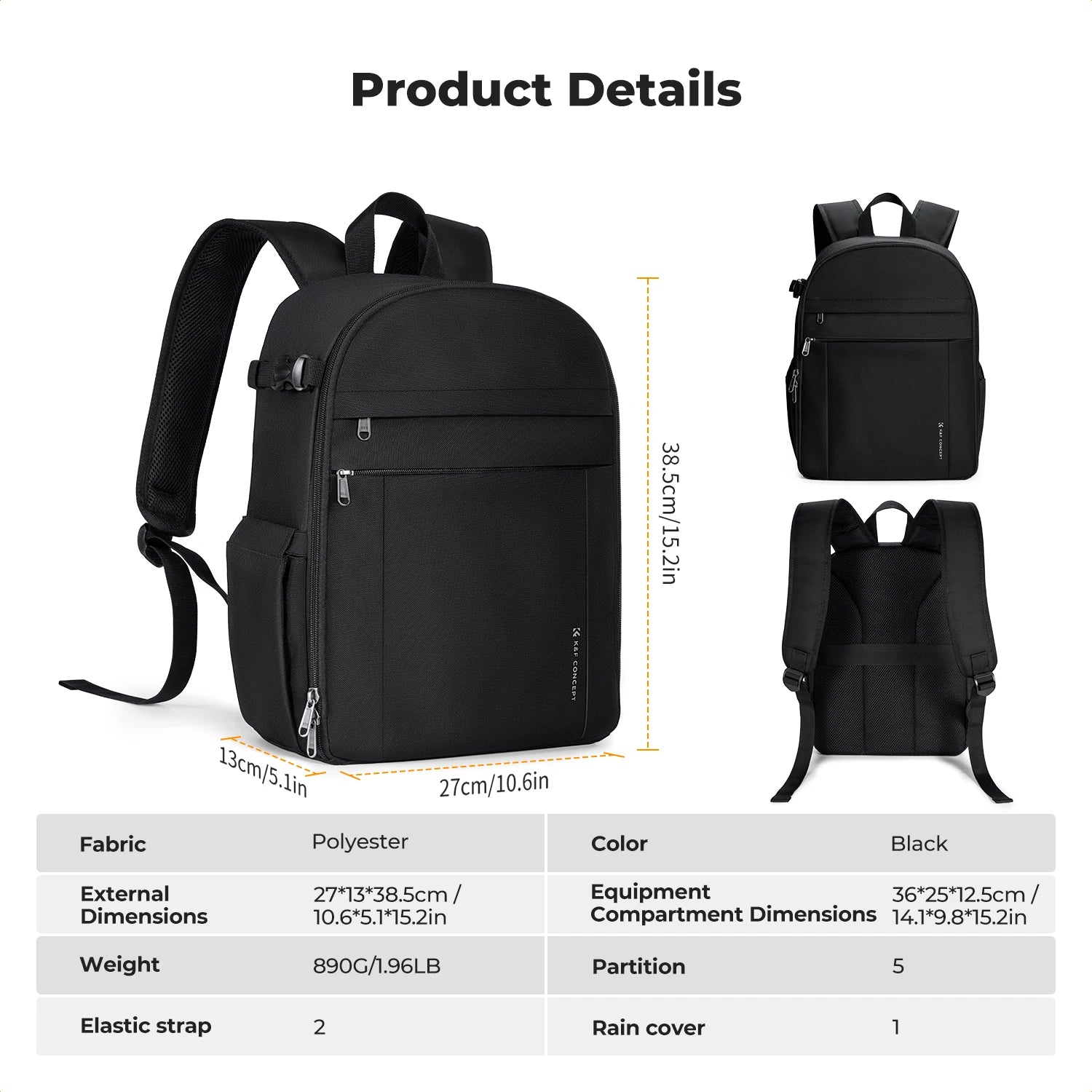 K&F Concept 13L Lightweight Camera Backpack