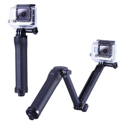 QQT 3-Way Action Camera Selfie Stick and Tripod