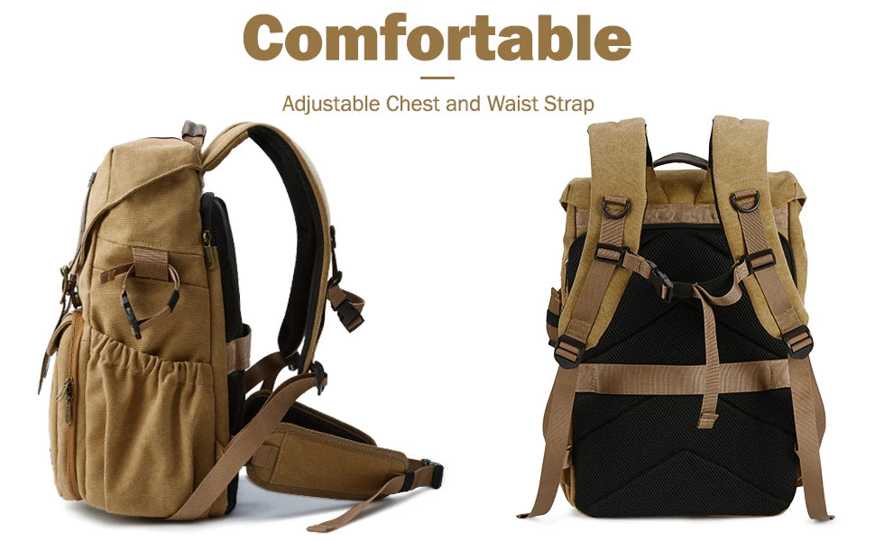 BAGSMART Waterproof Camera Backpack with Tripod Holder