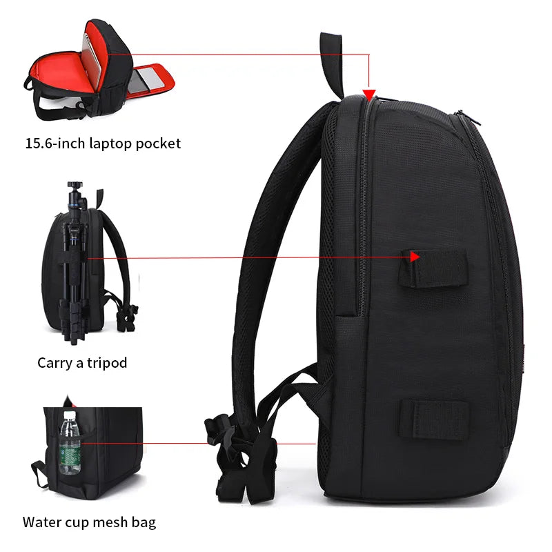 JINNUOLANG 8018 Camera & Laptop Backpack