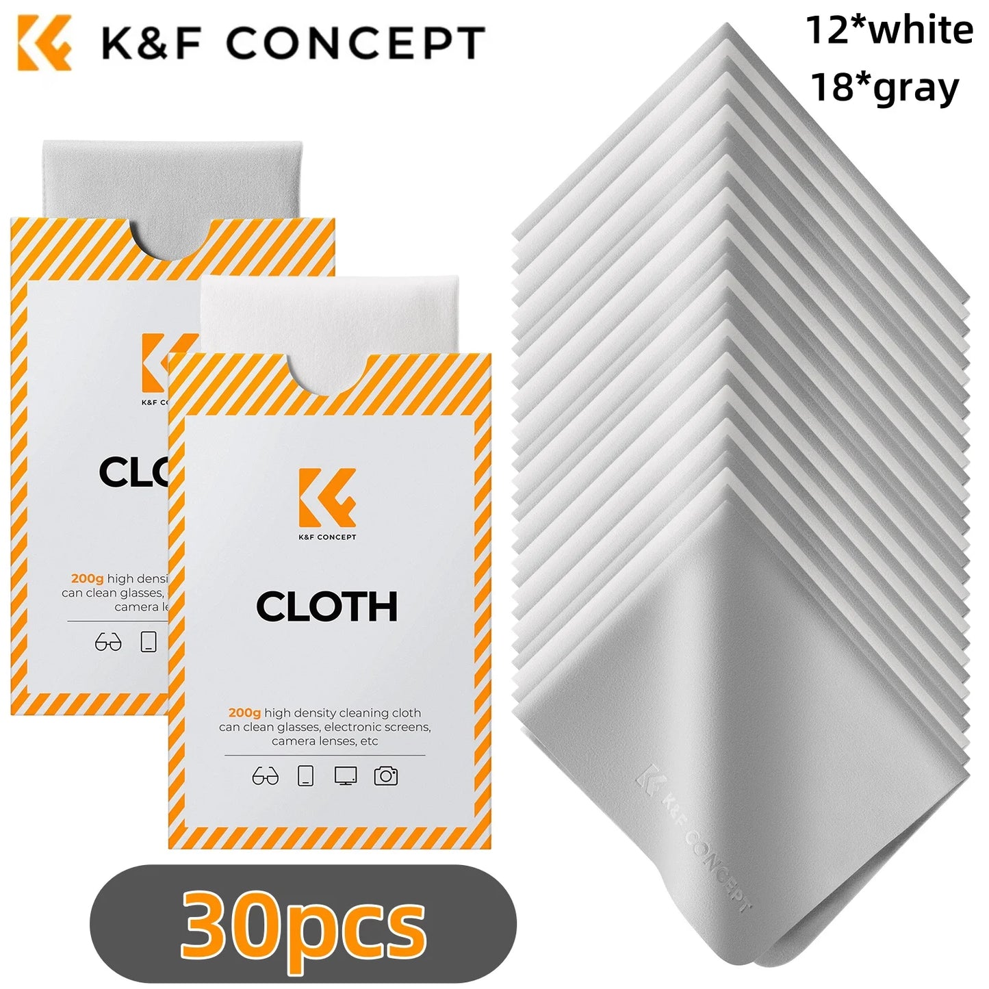 K&F Concept 6.7-Inch Microfibre Camera Cleaning Cloths