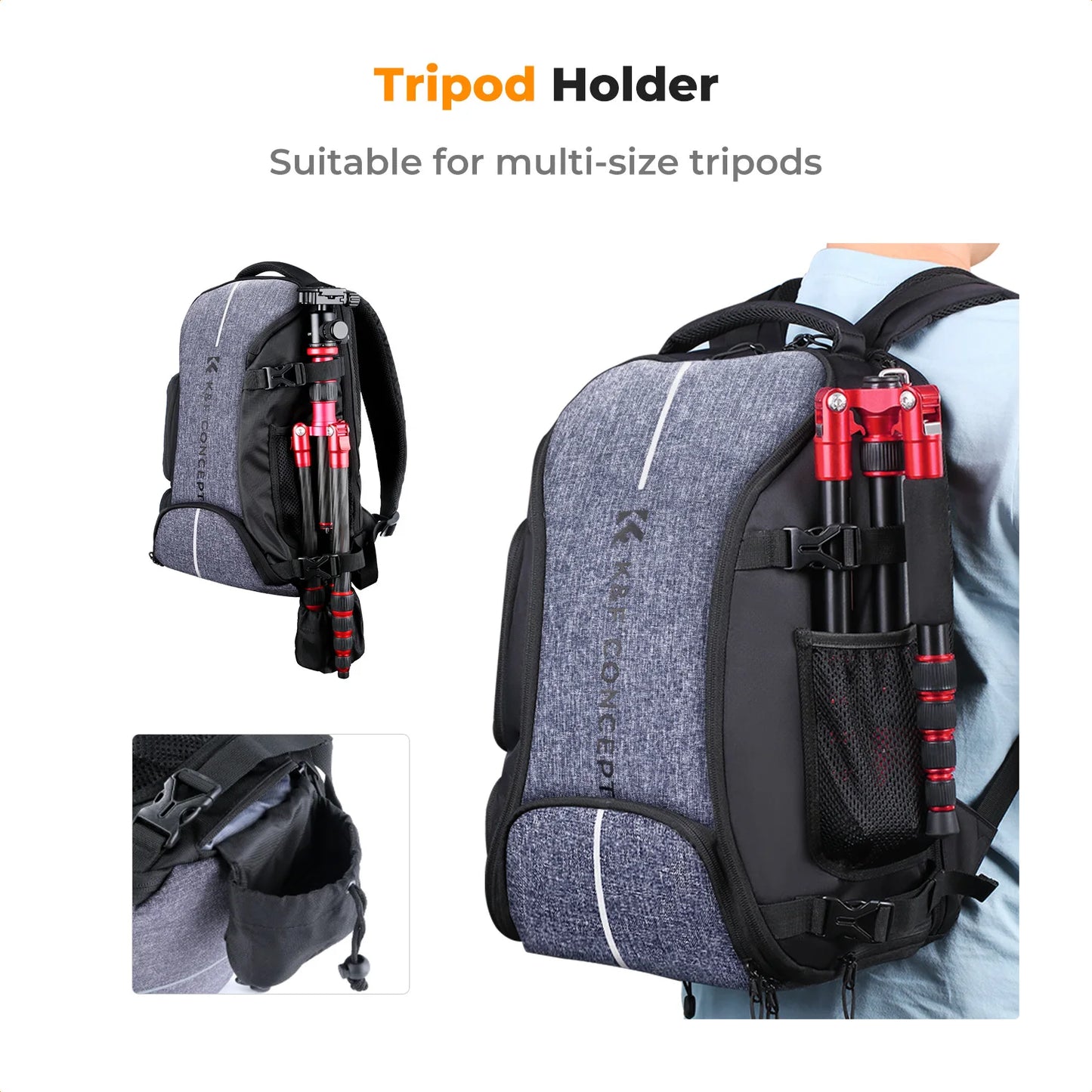 K&F 25L Camera Backpack with Tripod Holder