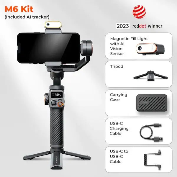 Hohem iSteady M6 Smartphone Gimbal Kit with AI Tracker