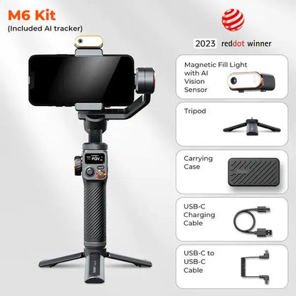 Hohem iSteady M6 Smartphone Gimbal Kit with AI Tracker