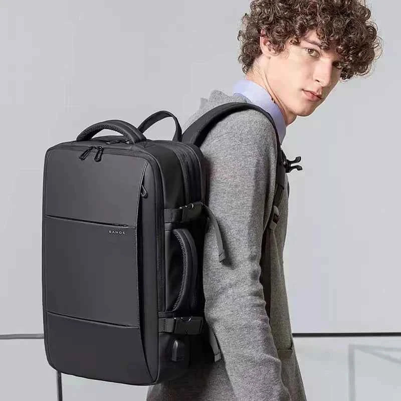 BANGE 17.3 Inch Expandable Travel Backpack with USB Port