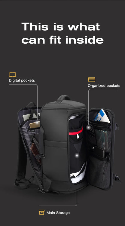 BANGE Large Travel Backpack with Shoe Compartment