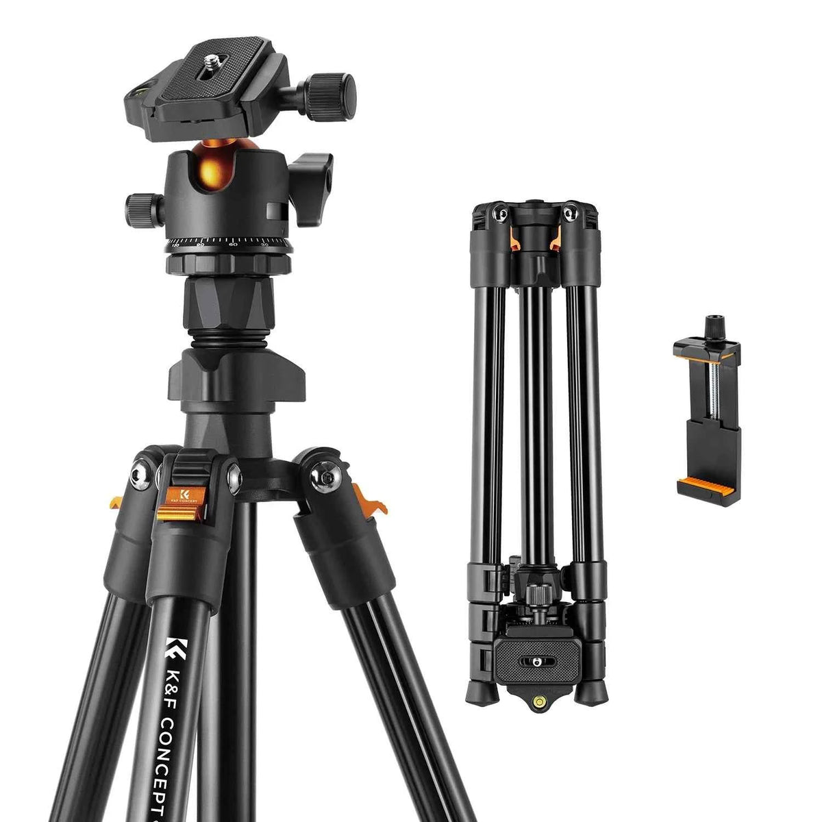 K&F Concept K234A0+BH-28L / BH-28L Camera Tripod 64inch 8kg 28L
