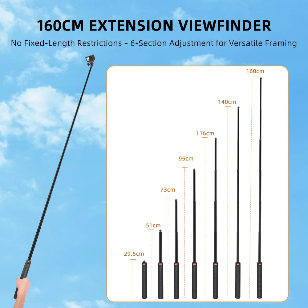 Flymile Extendable Vlog Tripod Handle for Action Cameras