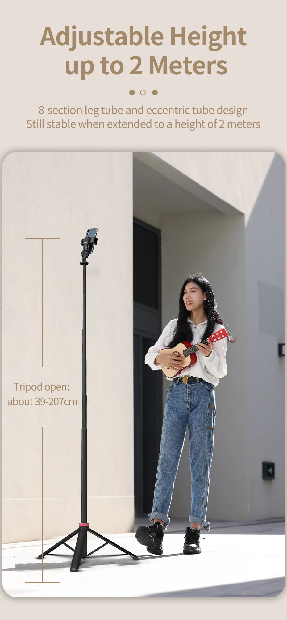 Ulanzi MT-79 Extendable Tripod with 1/4-Inch Mount