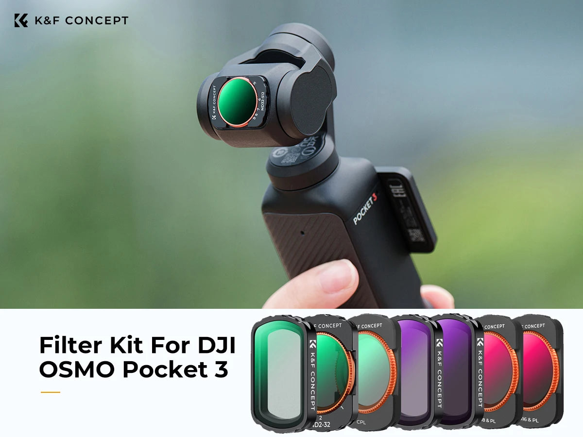 K&F Concept Filter Kit for DJI Osmo Pocket 3 - ND4 8 16 32