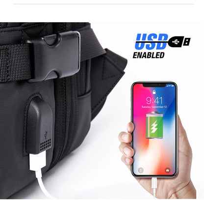 BANGE 17.3 Inch Expandable Travel Backpack with USB Port
