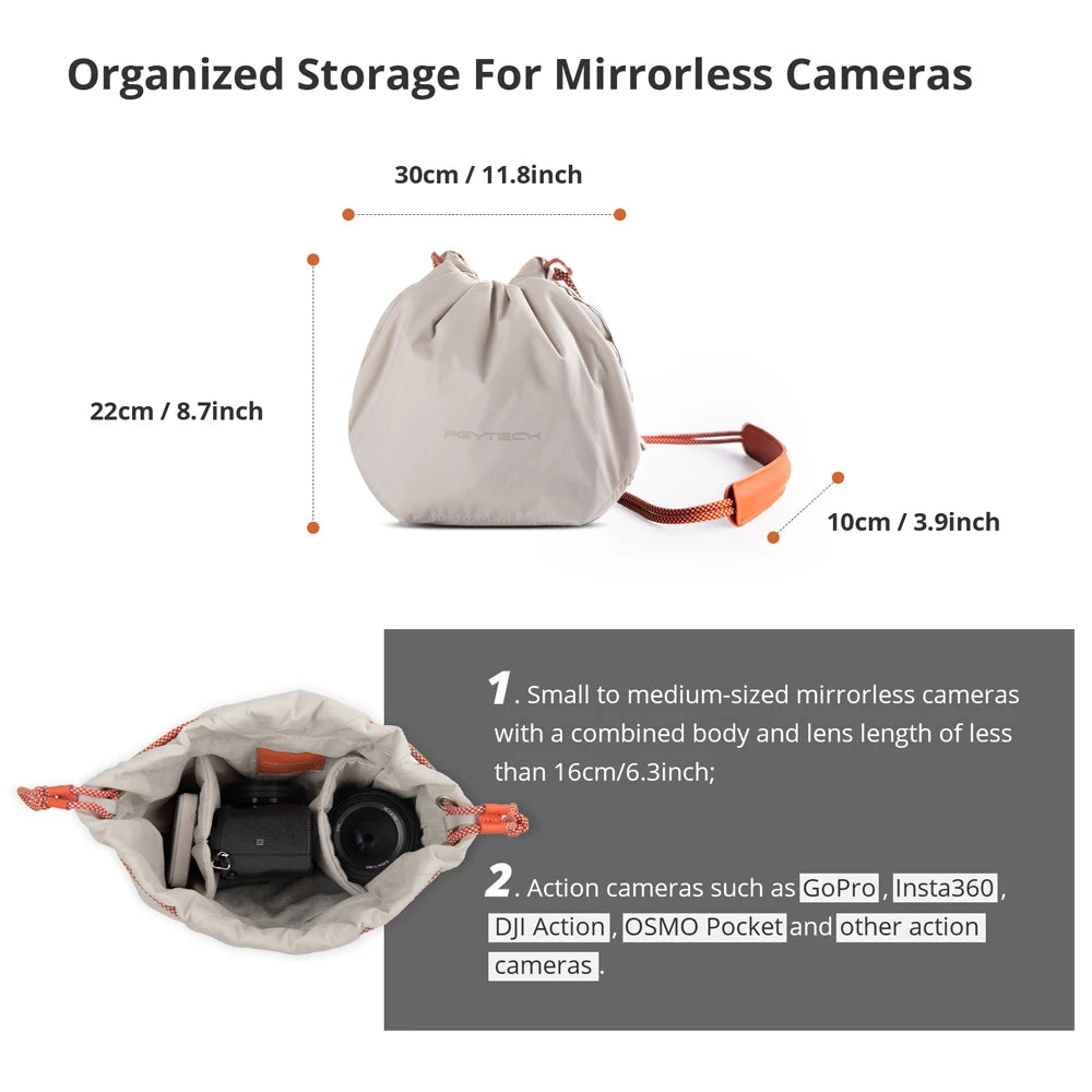 PGYTECH OneGo Drawstring Mirrorless Camera Bag