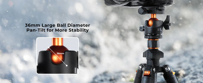 K&F Concept K254C2 64-Inch Carbon Fibre Tripod