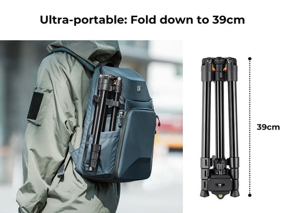 K&F Concept 76.7-Inch Multi-Angle Camera Tripod with Phone Mount