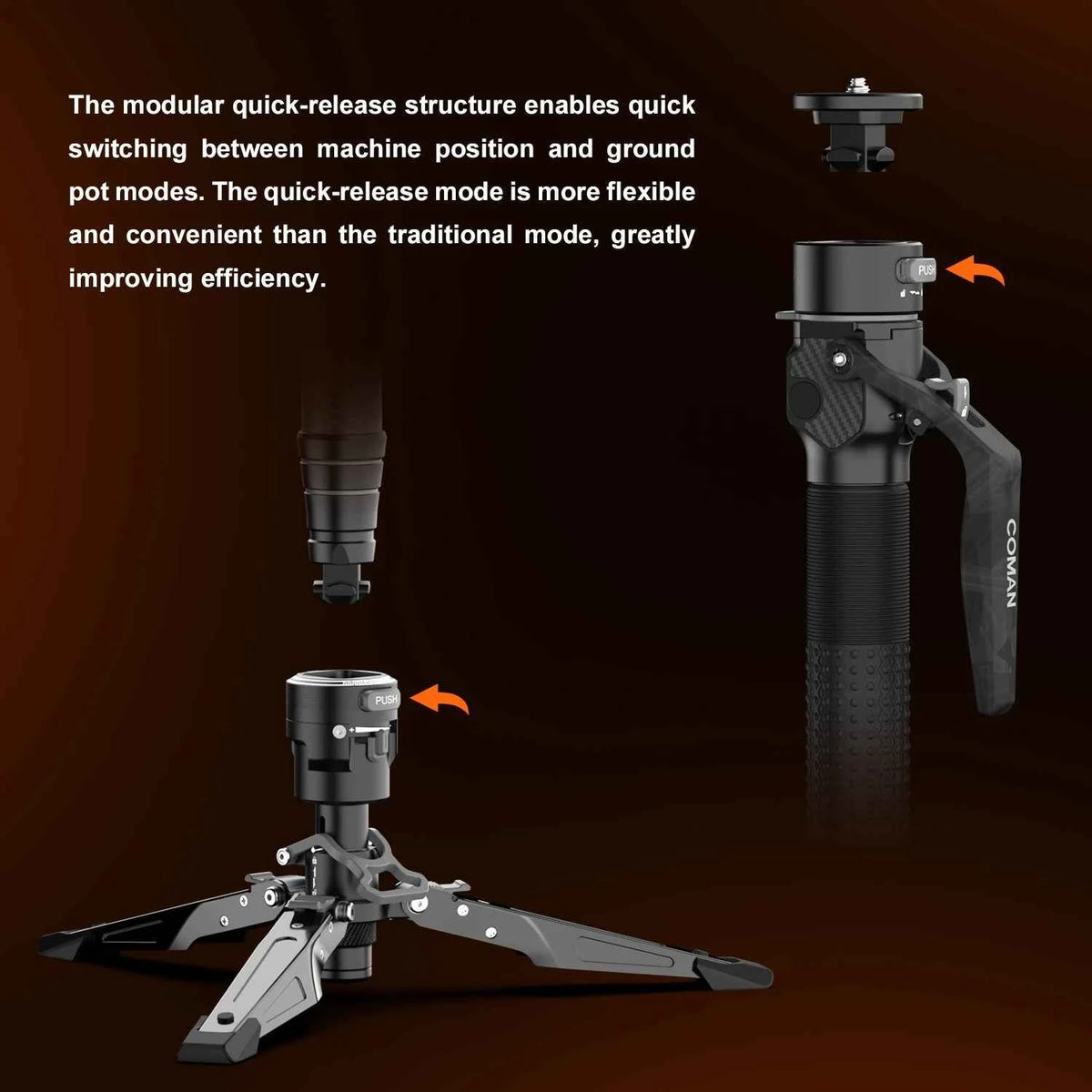 COMAN M1 Series Carbon Fibre Camera Monopod