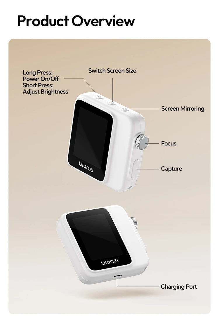 Ulanzi VM02 Wireless Selfie Monitor for Smartphones