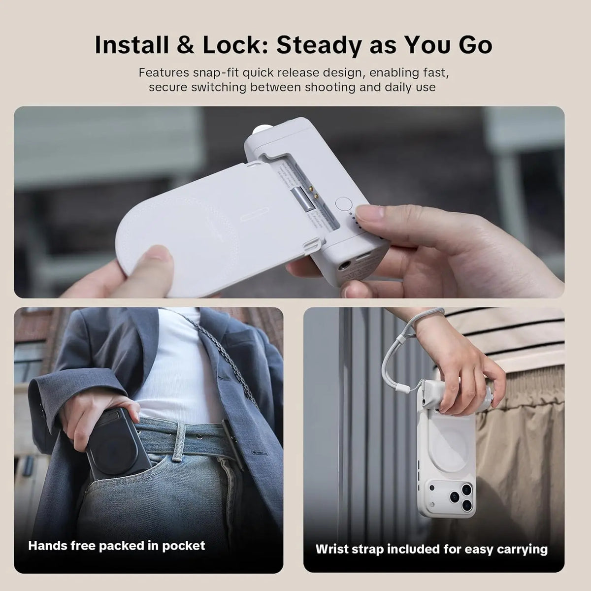 PGYTECH MagCam 2 Wireless Charging Phone Grip